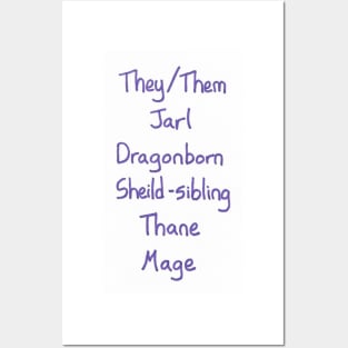 Gender-Neutral Titles (nerdy version, purple) Posters and Art